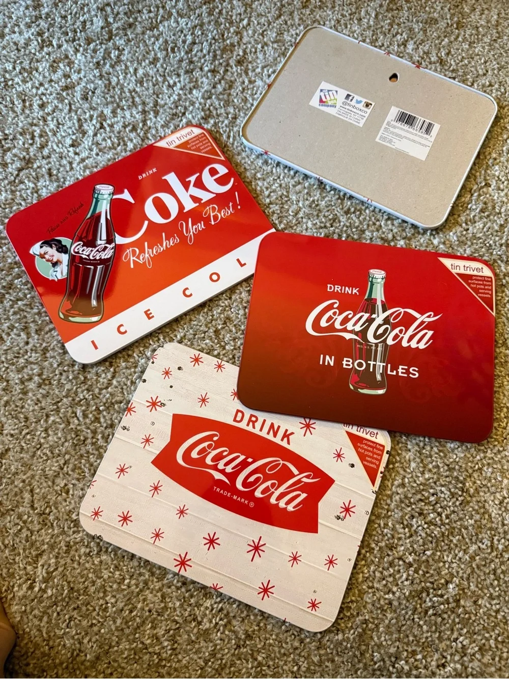 Coca Cola Red and White Retro Bottle Trivet or Home Decor Sign - Metal You Pick!